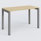 K3 Plateau droit 120x60 pieds fixe. Plateau Chêne clair et pietement Aluminium.