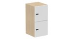 Meuble à cases H.92xL.45xP.50cm - 2 cases H43cm. portes pleine. serrure à code