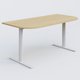 Module d'extrémité gamme Pure 165-80 cm. Plateau Chêne clair et pietement Blanc.