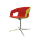 Melody - Fauteuil Pietement étoile Alu poli (CH). Tissu Int Step (L18) - Tissu Ext Step (L08)