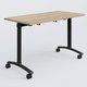 Table abattante gamme Arca 120-60 cm. Plateau Chêne naturel et pietement Noir.