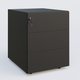 Caisson sur roulette 3 tiroirs Noir RAL 9005