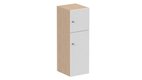 Meuble à cases H.137xL.45xP.50cm - 2 cases : 1 x H86cm (en bas) + 1 x H43cm. portes pleine. serrure à clé