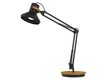 Lampe architect . Matériaux Bambou et acier Noir
