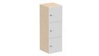 Meuble à cases H.137xL.45xP.50cm - 3 cases H43cm. portes pleine. serrure à clé