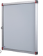 Vitrine d'intérieur H.98xL.114cm format 15x A4, fond tôle laquée magnétique coloris blanc PRIX HORS INSTALLATION