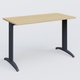 K2 Plateau droit 120x60 pieds fixe. Plateau Chêne clair et pietement Anthracite.