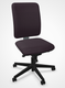 LUDO siège opérative synchrone réglable en profondeur, tissu LUCIA coloris prune, structure nylon noir