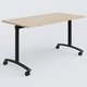 Table abattante gamme Arca 140-70 cm. Plateau Hêtre et pietement Noir.