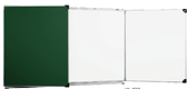 TRIPTYQUE tableau en émail bicolore H.120xL.200xH.120cm (largeur totale volets ouverts : L.400cm), PRIX HORS INSTALLATION