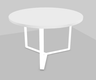 P1 Table ronde diamètre 120cm sur pied central