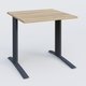 K1 Plateau droit 80x80 pieds fixe. Plateau Chêne naturel et pietement Anthracite