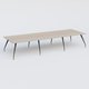 K5 table de reunion 420*145 cm. Plateau Acacia et pietement Noir Mat avec base chromé.