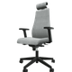 SO PRETTY fauteuil manager + têtière avec accotoirs mécanique synchrone décalé avec translation d'assise