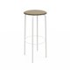 HOP Tabouret -Hauteur 65cm -Finitions: revêtement Mosaic taupe foncé / PIETEMENT EPOXY : BLANC MAT (EP91)