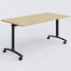 Table abattante gamme Arca 160-80 cm. Plateau Chêne clair et pietement Noir.
