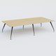 K5 table bench 320*165 cm. Plateau Chêne clair et pietement Noir Mat avec base chromé.