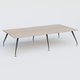 K5 table bench 320*165 cm. Plateau Acacia et pietement Noir Mat avec base chromé.