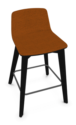 CHAISES ET TABOURETS - Pour tables hauteur 90 cm - MELODY chaise haute. assise H.64cm. piétement frêne teinté noir