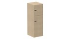 Meuble à cases H.137xL.45xP.50cm - 2 cases : 1 x H86cm (en bas) + 1 x H43cm. portes pleine. serrure à code