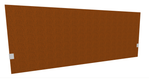 SECRET Panneau-écran acoustique H74cm pour poste solo L.180cm. 2 faces tissu STEP coloris orange chiné. pinces de fixation réglables en hauteur coloris aluminium