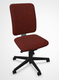 LUDO siège opérative synchrone réglable en profondeur, tissu STEP coloris rouille chiné, structure nylon noir