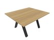 X3 Table de réunion rectiligne L140xP120cm. Plateau Noyer et piètement Noir.