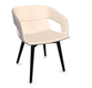 MELODY fauteuil 4 pieds bois frêne teinté noir