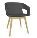 MELODY fauteuil 4 pieds bois frêne naturel