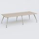 K5 table bench 280*120 cm. Plateau Acacia et pietement Chrome avec base chromé.