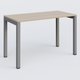K3 Plateau droit 120x60 pieds fixe. Plateau Acacia et pietement Aluminium.
