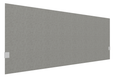 SECRET Panneau-écran acoustique H74cm pour poste solo L.160cm. 2 faces tissu SYNERGY coloris gris. pinces de fixation réglables en hauteur coloris aluminium