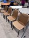 Chaise INDRA 4 pieds revêtement PVC bronze structure 4 pieds noire