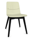 MELODY chaise 4 pieds bois. face intérieure vinyle RNN coloris brun clair face extérieure vinyle RNN coloris brun clair piétement noir