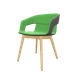 MELODY fauteuil 4 pieds bois frêne naturel