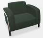 QUORUM fauteuil 1 place, 99x85xH71cm, structure chromée