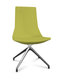 KI chaise de conférence haut dossier. piétement 4 branches en aluminium poli