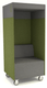 Phonebox acoustique permet de passer les appels sans gêner les autres, coloris gris foncé et vert