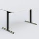Module droit gamme Pure 140-80 cm. Plateau Blanc et pietement Noir/Chrome.