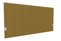 SECRET Panneau-écran acoustique H74cm pour poste solo L.140cm. 2 faces tissu STEP coloris jaune chiné. pinces de fixation réglables en hauteur coloris aluminium