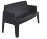 BAHAMAS SOFA-SOFA deux places  en polypropylène renforcé fibre de verre-Finition noir