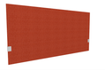 SECRET Panneau-écran acoustique H74cm pour poste solo L.140cm. 2 faces tissu BERTA coloris rouge. pinces de fixation réglables en hauteur coloris aluminium
