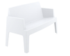 BAHAMAS SOFA-SOFA deux places  en polypropylène renforcé fibre de verre-Finition blanc