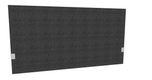 SECRET Panneau-écran acoustique H74cm pour poste solo L.140cm. 2 faces tissu BERTA coloris gris noir. pinces de fixation réglables en hauteur coloris aluminium