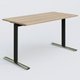 Module droit gamme Pure 140-70 cm. Plateau Chêne naturel et pietement Noir/Chrome.