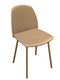 INDRA Chaise L.43.5xP.54xH.80.5cm-hauteur assise 46cm assise M314 piétement EP15