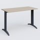 K2 Plateau droit 120x60 pieds fixe. Plateau Acacia et pietement Anthracite.