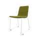 Melody - Chaise pietement Luge Blanc (BL). Tissu Int Step VERT foncé (L16) - Tissu Ext Step VERT foncé (L16)