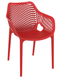 BAHIA XL- Fauteuil en polypropylène renforcé fibre de verre-Finition rouge (PRG)