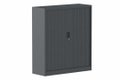 Armoire à rideaux H135xL120cm 2 tablettes